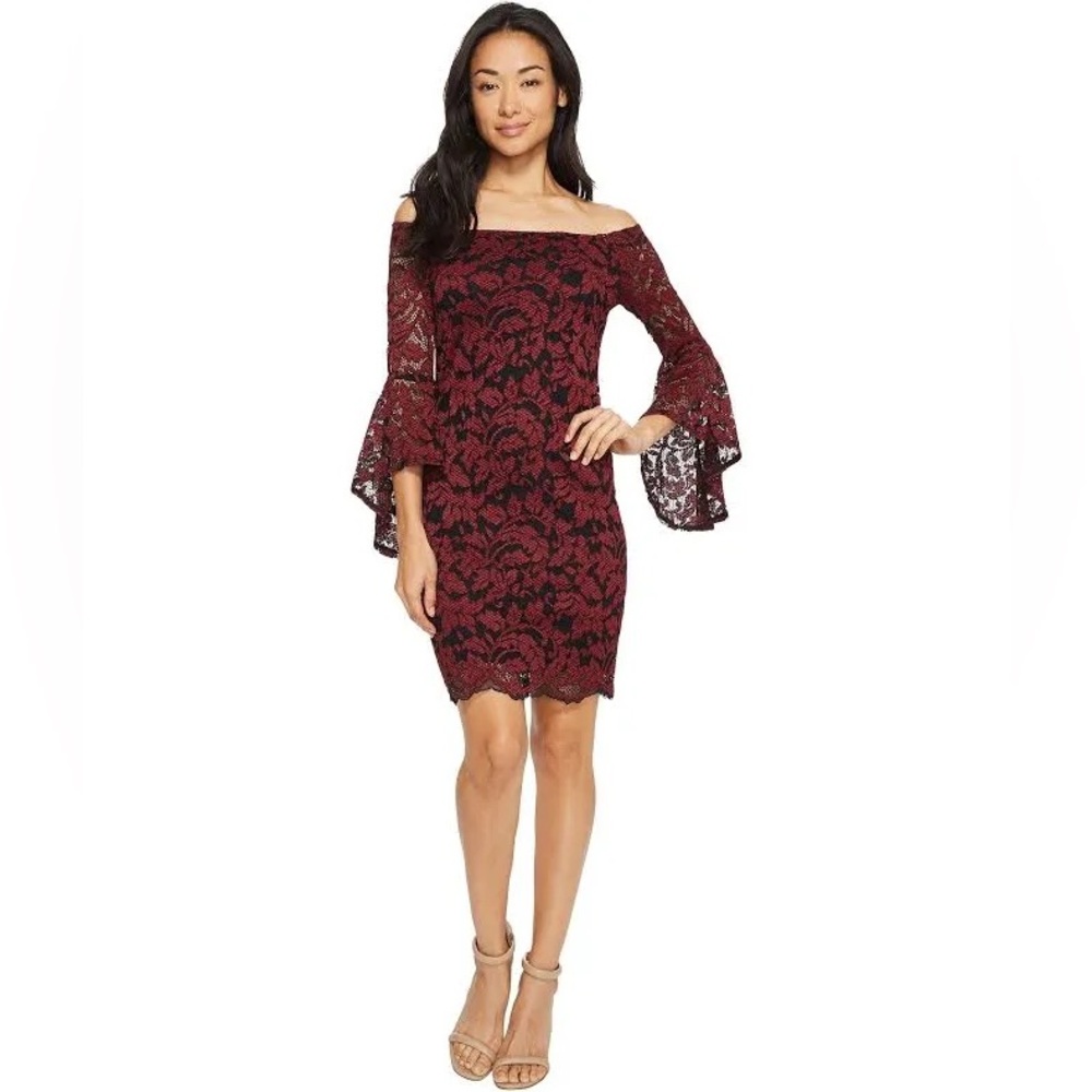 Karen Kane  Garnet lace cocktail dress, size small